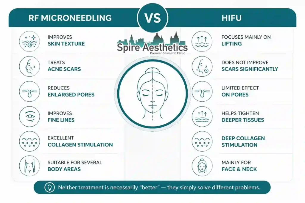 RF Microneedling vs HIFU: Which Treatment Gives Better Results Dunstable?
